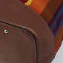 CELINE Shoulder Bag Canvas Multicolor Gold Auth 172371-9