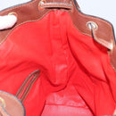 CELINE Shoulder Bag Canvas Multicolor Gold Auth 172371-19