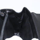 CELINE Circle Macadam Canvas Hand Bag PVC Leather Black Gold Auth 172374-21
