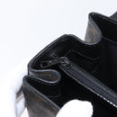 CELINE Circle Macadam Canvas Hand Bag PVC Leather Black Gold Auth 172374-25