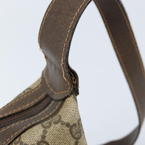 GUCCI Web Sherry Line GG Supreme Shoulder Bag PVC Beige Gold 010 378 Auth 172377