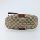 GUCCI Web Sherry Line GG Supreme Shoulder Bag PVC Beige Gold 010 378 Auth 172377-5