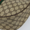 GUCCI Web Sherry Line GG Supreme Shoulder Bag PVC Beige Gold 010 378 Auth 172377-15