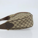 GUCCI Web Sherry Line GG Supreme Shoulder Bag PVC Beige Gold 010 378 Auth 172377-4
