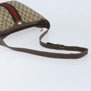 GUCCI Web Sherry Line GG Supreme Shoulder Bag PVC Beige Gold 010 378 Auth 172377-7