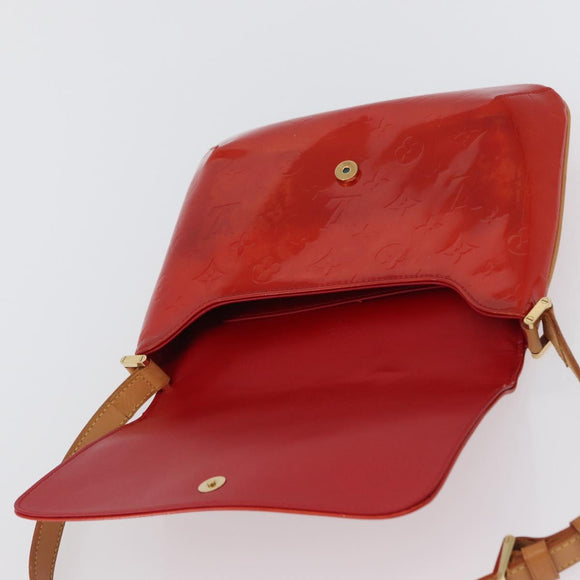 LOUIS VUITTON Monogram Vernis Thompson Street Bag Red M91094 LV Auth 172379