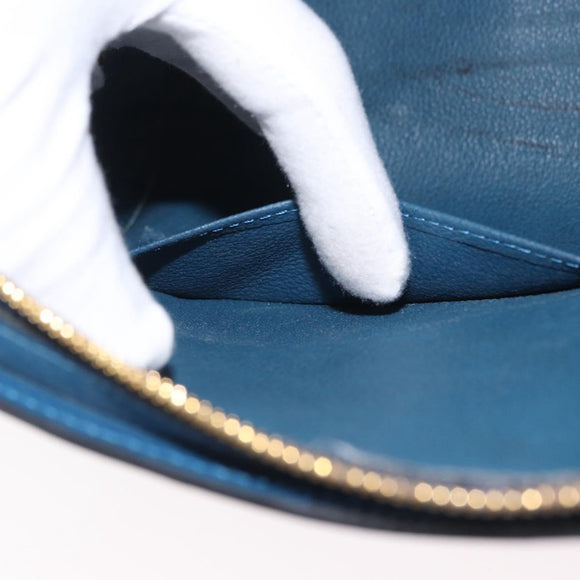 LOUIS VUITTON Epi Dauphine GM Pouch Blue M48435 LV Auth 172381