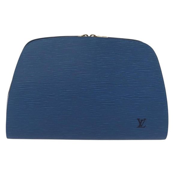 LOUIS VUITTON Epi Dauphine GM Pouch Blue M48435 LV Auth 172381
