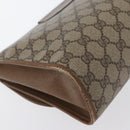 GUCCI GG Supreme Web Sherry Line Clutch Bag PVC Beige Gold 89 01 031 Auth 172384-15