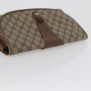GUCCI GG Supreme Web Sherry Line Clutch Bag PVC Beige Gold 89 01 031 Auth 172384-5