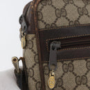 GUCCI GG Supreme Web Sherry Line Schoudertas PVC Beige Goud 010 378 Auth 172385-19