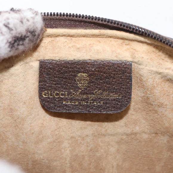 GUCCI GG Supreme Web Sherry Line Schoudertas PVC Beige Goud 010 378 Auth 172385