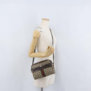GUCCI GG Supreme Web Sherry Line Schoudertas PVC Beige Goud 010 378 Auth 172385-24