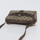 GUCCI GG Supreme Web Sherry Line Schoudertas PVC Beige Goud 010 378 Auth 172385-6