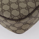 GUCCI GG Supreme Web Sherry Line Bag PVC Beige Gold 156 01 034 Auth 172389-15