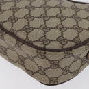 GUCCI GG Supreme Web Sherry Line Bag PVC Beige Gold 156 01 034 Auth 172389-16