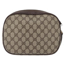 GUCCI GG Supreme Web Sherry Line Bag PVC Beige Gold 156 01 034 Auth 172389-2