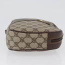 GUCCI GG Supreme Web Sherry Line Bag PVC Beige Gold 156 01 034 Auth 172389-3