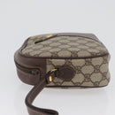 GUCCI GG Supreme Web Sherry Line Bag PVC Beige Gold 156 01 034 Auth 172389-4
