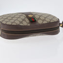 GUCCI GG Supreme Web Sherry Line Bag PVC Beige Gold 156 01 034 Auth 172389-6