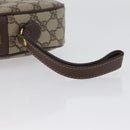 GUCCI GG Supreme Web Sherry Line Bag PVC Beige Gold 156 01 034 Auth 172389-7