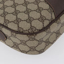 GUCCI GG Supreme Web Sherry Line Bag PVC Beige Gold 156 01 034 Auth 172389-8