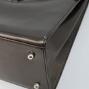 GUCCI Hand Bag Patent leather 2way Bronze Gold Auth 172396-16