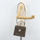 GUCCI Hand Bag Patent leather 2way Bronze Gold Auth 172396-26