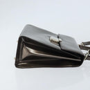 GUCCI Hand Bag Patent leather 2way Bronze Gold Auth 172396-3