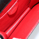 CELINE Circle Shoulder Bag Satin Black Gold Auth 172397V-11