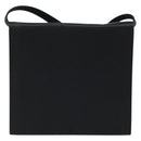 CELINE Circle Shoulder Bag Satin Black Gold Auth 172397V-2