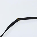 CELINE Circle Shoulder Bag Satin Black Gold Auth 172397V-8