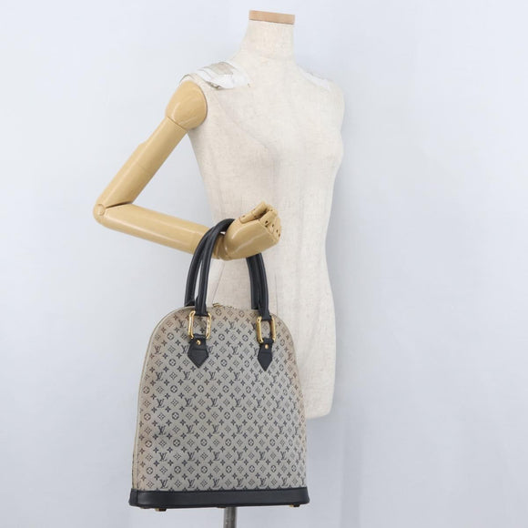 LOUIS VUITTON Monogram Mini Alma Haut Hand Bag Blue M92202 LV Auth 172401A