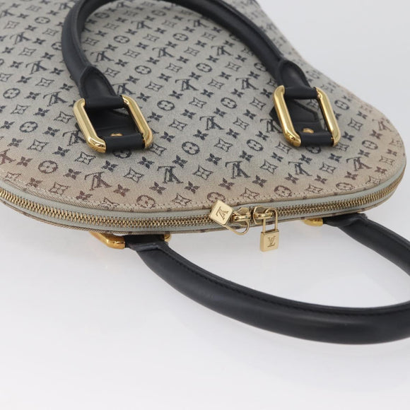 LOUIS VUITTON Monogram Mini Alma Haut Hand Bag Blue M92202 LV Auth 172401A