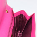 Salvatore Ferragamo Vala Chain Shoulder Bag Leather Pink Gold Auth 172403-18