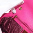 Salvatore Ferragamo Vala Chain Shoulder Bag Leather Pink Gold Auth 172403-20