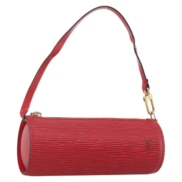 LOUIS VUITTON Epi Soufflot Pouch Accessory Pouch Red LV Auth 172405