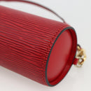 LOUIS VUITTON Epi Soufflot Pouch Accessory Pouch Red LV Auth 172405-9