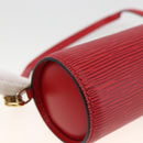 LOUIS VUITTON Epi Soufflot Pouch Accessory Pouch Red LV Auth 172405-16