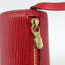LOUIS VUITTON Epi Soufflot Pouch Accessory Pouch Red LV Auth 172405-10