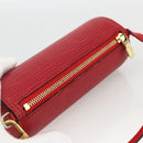 LOUIS VUITTON Epi Soufflot Pouch Accessory Pouch Red LV Auth 172405-6