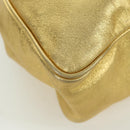 BOTTEGA VENETA Backpack Leather Gold Auth 172406V-15