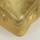 BOTTEGA VENETA Backpack Leather Gold Auth 172406V-16