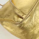 BOTTEGA VENETA Backpack Leather Gold Auth 172406V-17