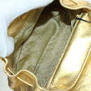 BOTTEGA VENETA Backpack Leather Gold Auth 172406V-10