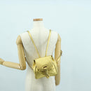 BOTTEGA VENETA Backpack Leather Gold Auth 172406V-27
