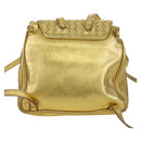 BOTTEGA VENETA Backpack Leather Gold Auth 172406V-2