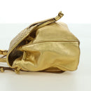 BOTTEGA VENETA Backpack Leather Gold Auth 172406V-3