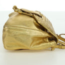 BOTTEGA VENETA Backpack Leather Gold Auth 172406V-4
