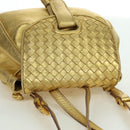 BOTTEGA VENETA Backpack Leather Gold Auth 172406V-6